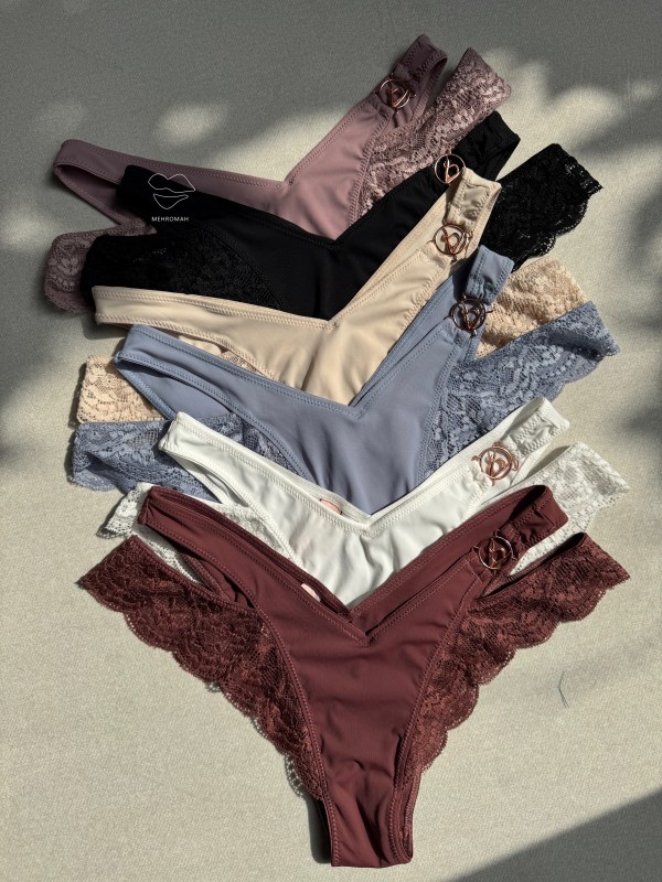 شورت برزیلی دو بندی سگک دار کد 591