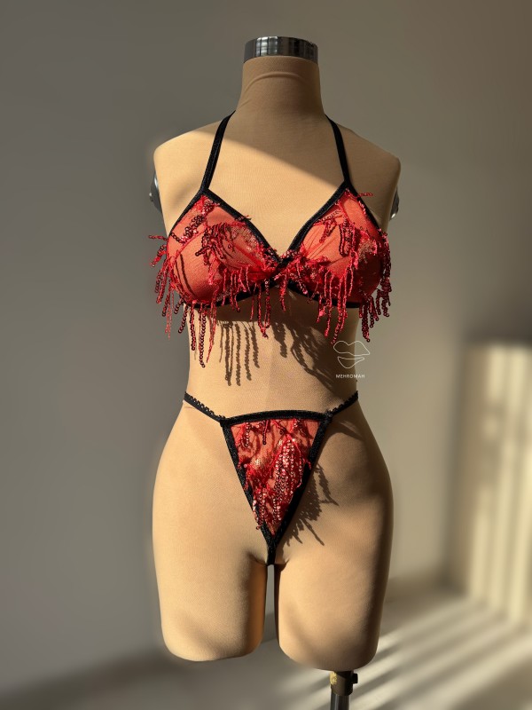 ست  فانتزی پولکی  کد 661