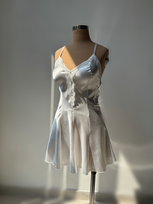 پیراهن خواب ساتن کوتاه کد 680