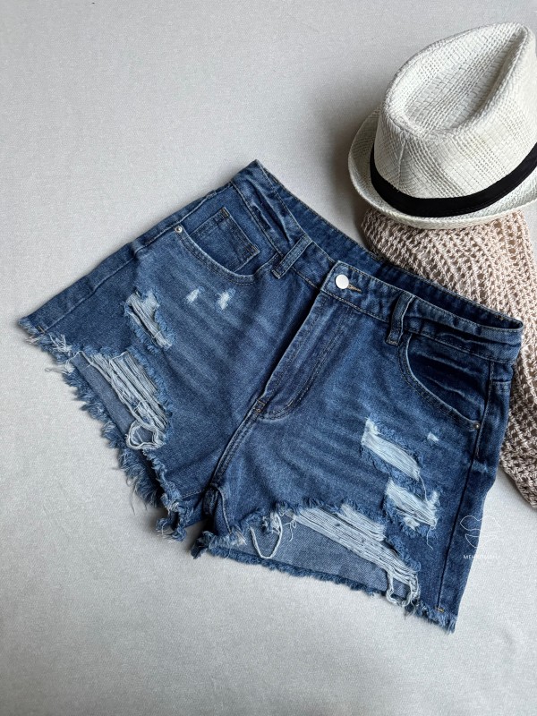 شلوارک جین ریش کد 692