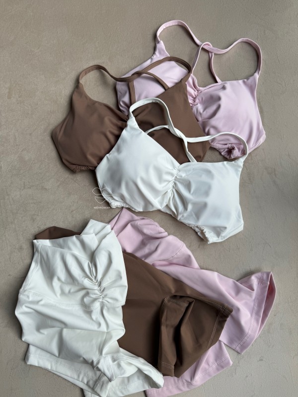 ست نیم تنه گردنی و شلوارک FLORANS کد 720