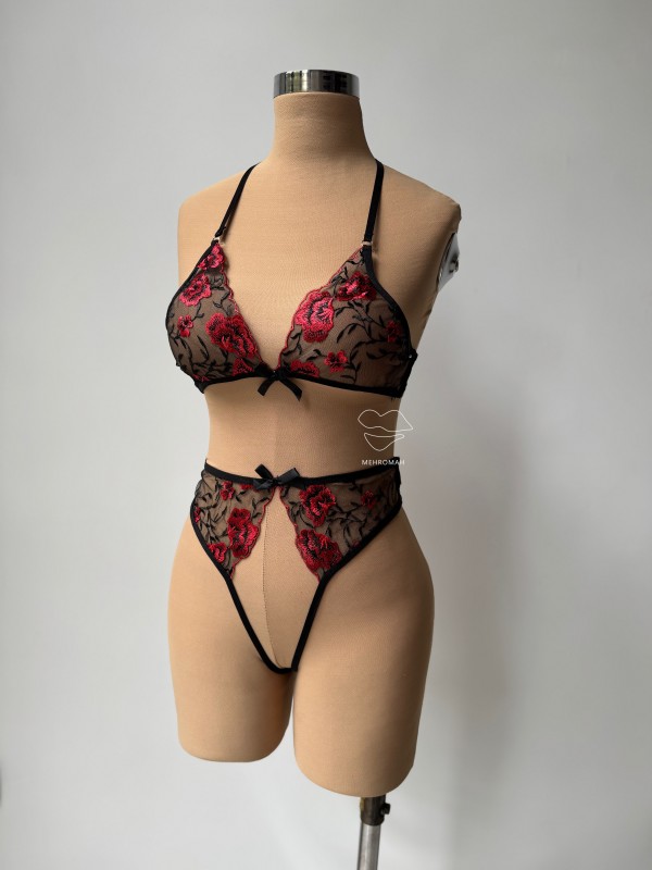 ست فانتزی فاق باز رز قرمز کد 814