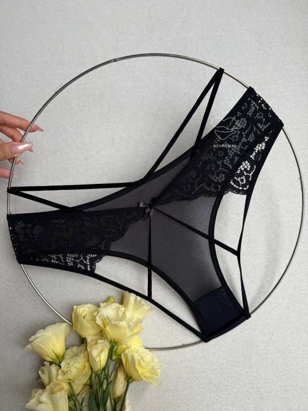 شورت مشکی فانتزی پشت باز کد 709