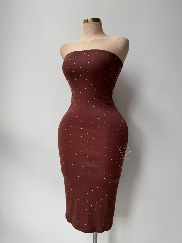 پیراهن ماکسی نگین دار کد 1014