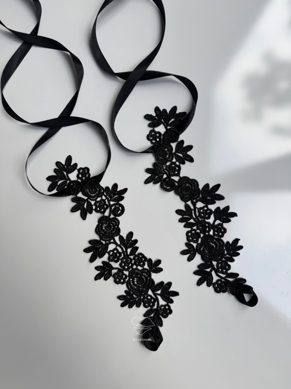 پابند فینگردار گلدار کد 1037