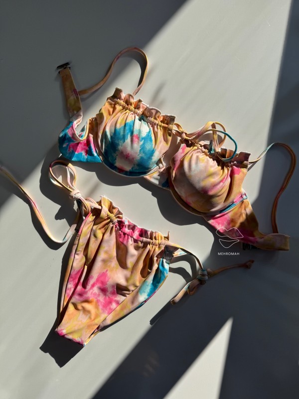 بیکینی فنردار آبرنگی کد 1095