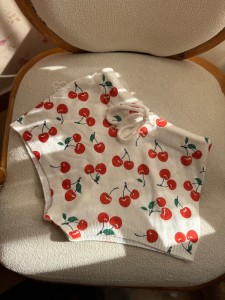 شورتک راحتی دخترانه طرح آلبالو