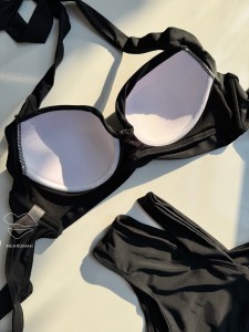 بیکینی کاپدار مشکی کد 923