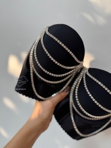 کرست مجلسی نگینی کد 940