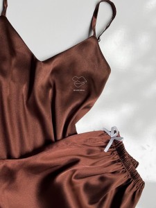 ست خواب قهوه ای ساتن کد 986