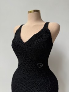 پیراهن بافت مشکی کد995