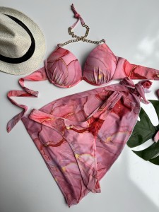 ست بیکینی سه تکه زنجیردار کد 1009