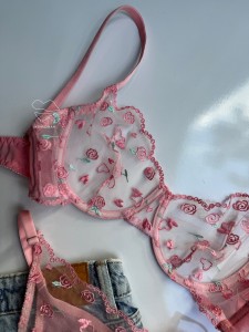 ست گل صورتی زنانه هانیس 9555