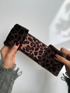 هدبند پلنگی مدل خزدار