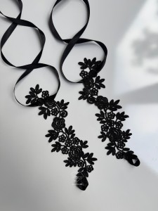 پابند فینگردار گلدار کد 1037