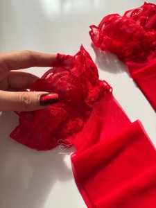 جوراب بالا زانو قرمز