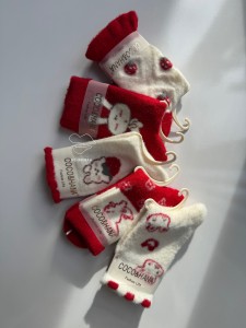 جوراب موهر نیم ساق توت فرنگی کد 1062