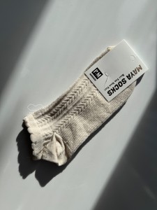 جوراب کرم نخ پنبه