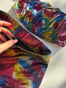 ست نیم تنه و شورتک هلوگرامی کد 1093