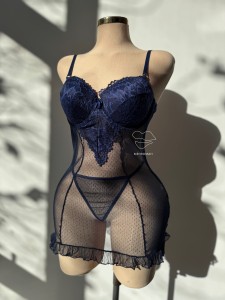لباس‌ خواب توری کاپدار کد 1258