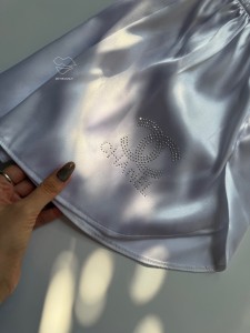 تاپ و شورتک نگین دار ساتن