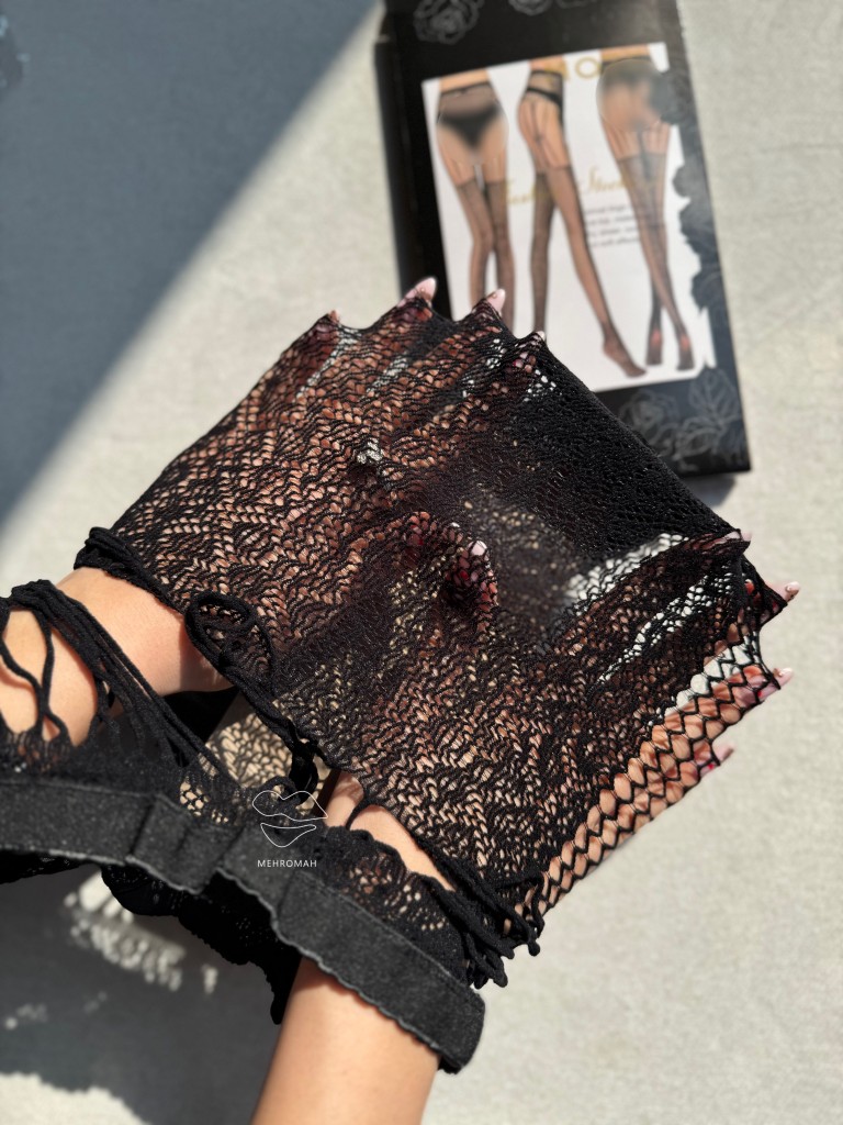 جوراب شلواری فاق باز پلنگی