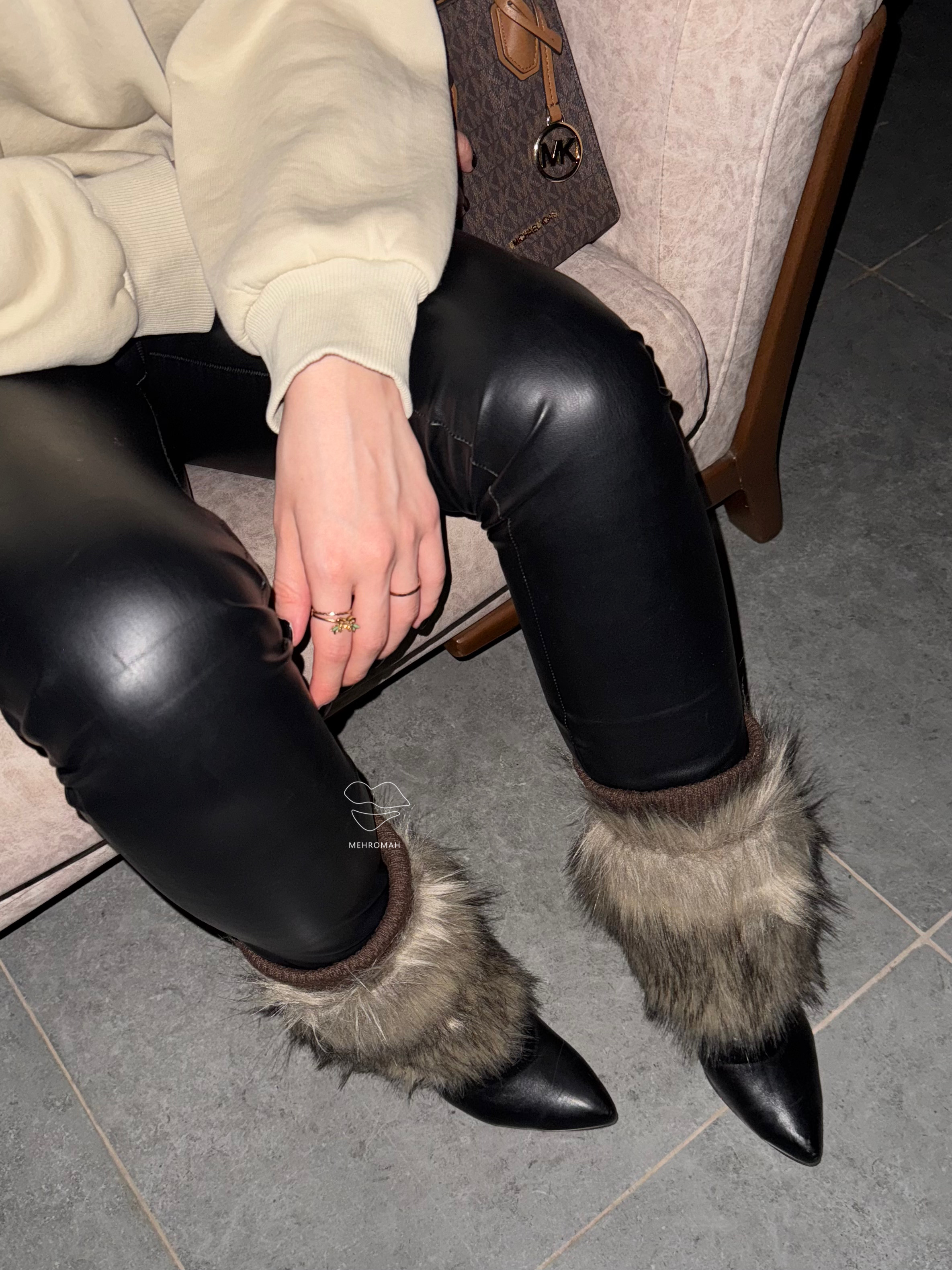 استایل بوت خزدار موکا