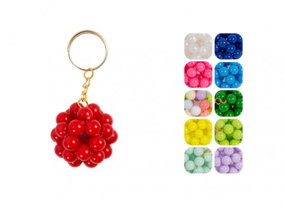 جاکلیدی مرواریدی و کریستالی توپی