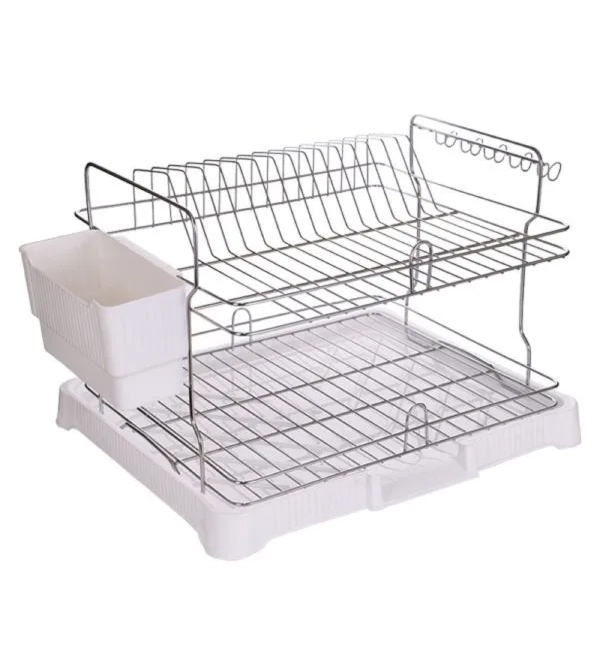 جا ظرفی دو طبقه استیل بزرگ ژینا