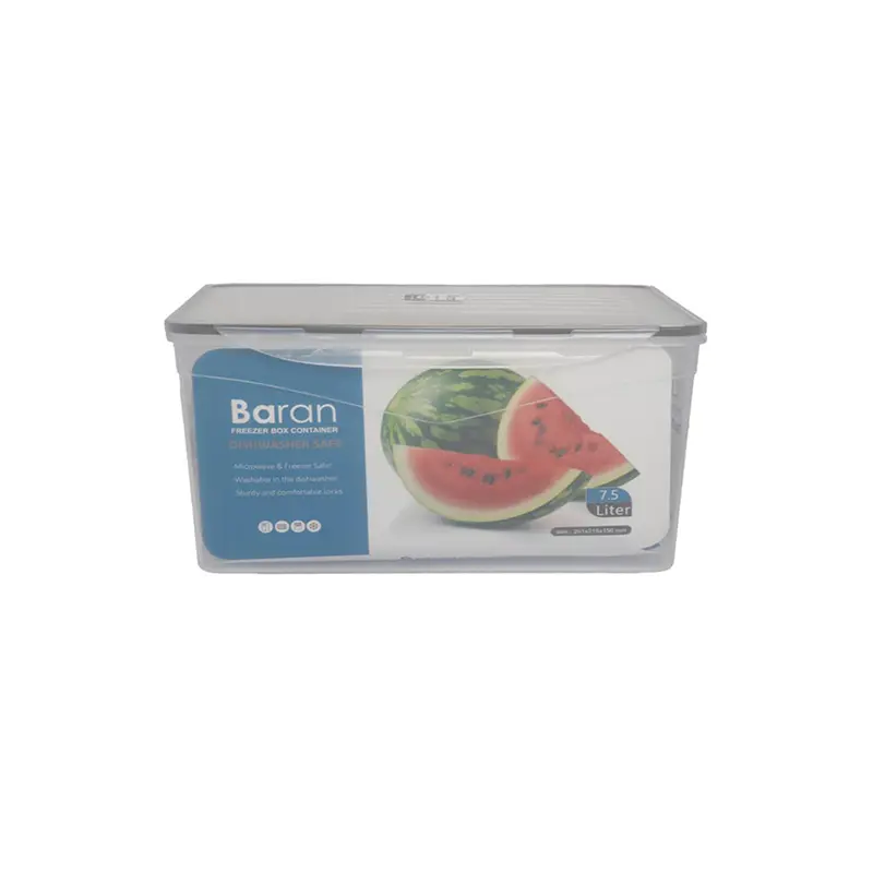 ظرف فریزری باران سایز 7 مستطیل بلند 7.5 لیتری