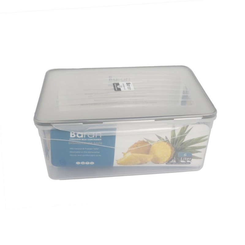 ظرف فریزری باران سایز 7 مستطیل متوسط 6 لیتری