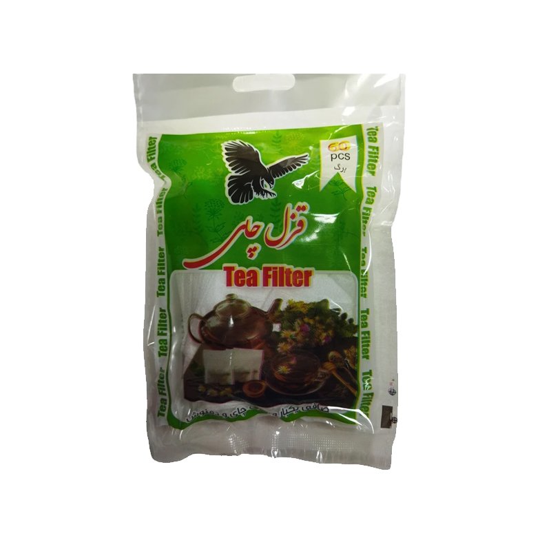صافی یکبار مصرف چای و دمنوش قزل چای بسته 60 عددی