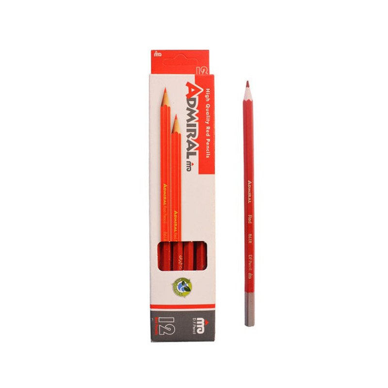 مداد قرمز آدمیرال Admiral بسته ۱۲ عددی