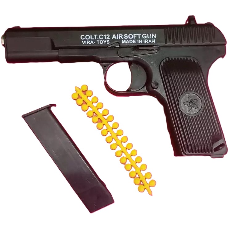 اسباب بازی کلت فلزی C12 ویرا تویز تفنگ ساچمه‌ ای ایرانی