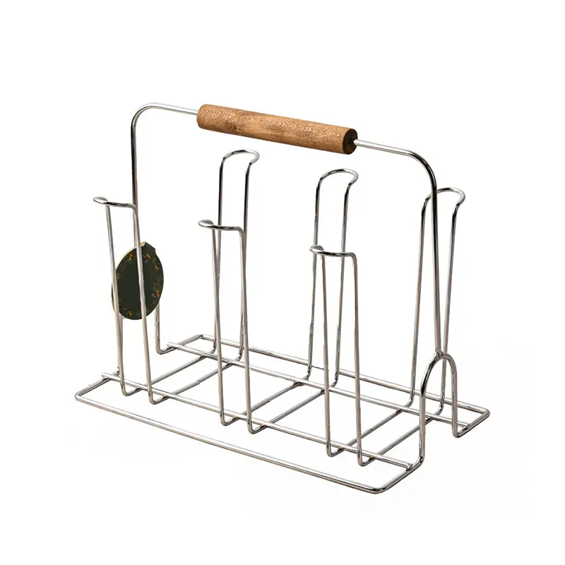 جا لیوانی رومیزی چوبین 6 تایی