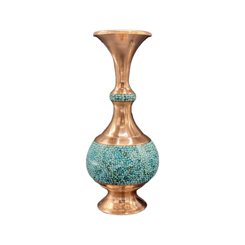 گلدان شلغمی فیروزه کوبی