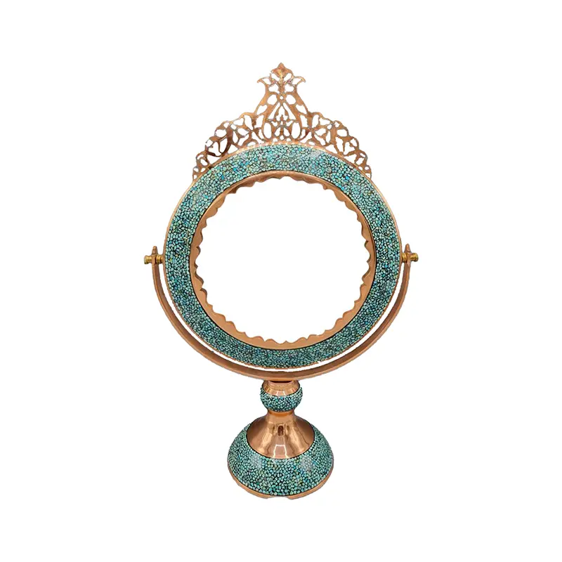 آینه گرد تاجدار فیروزه کوبی