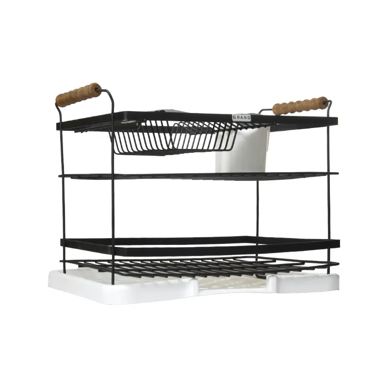 آب چکان دو طبقه دسته چوبی گراند پلاست