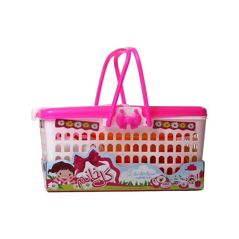 ست بازی سبد پیک نیک بزرگ گل خانم