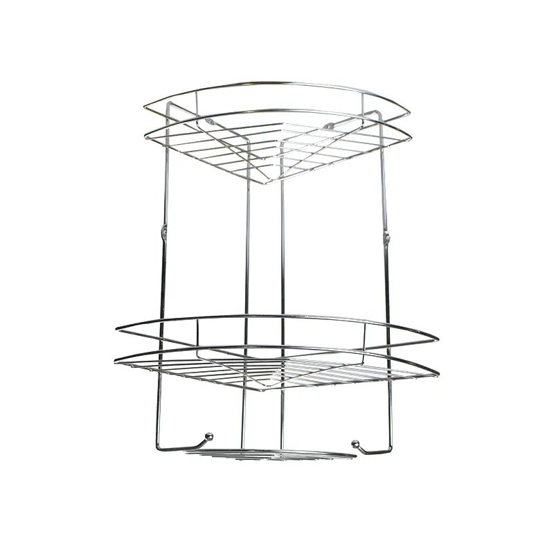 استند نظم دهنده دیواری حمام ۳ گوش استیل کادین