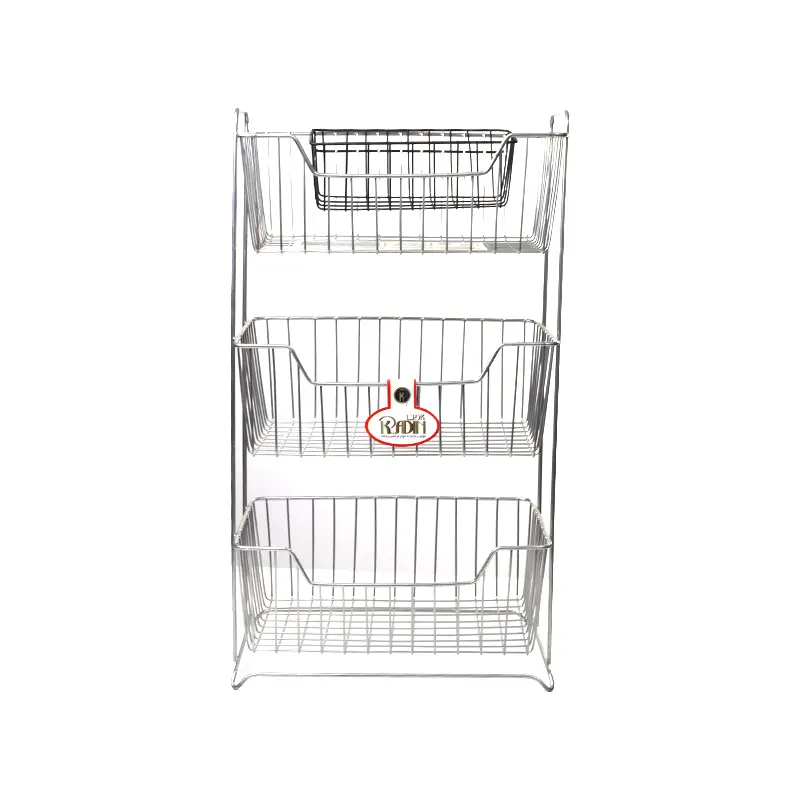 جا سیب زمینی و پیاز سه طبقه استیل کادین