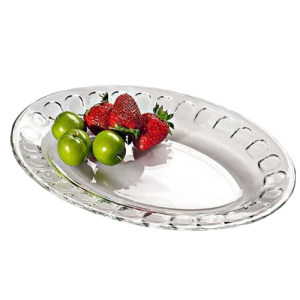 دیس بیضی بلور کاوه مدل مروارید بسته 2 عددی