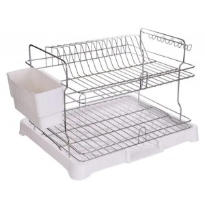 جا ظرفی دو طبقه استیل بزرگ ژینا