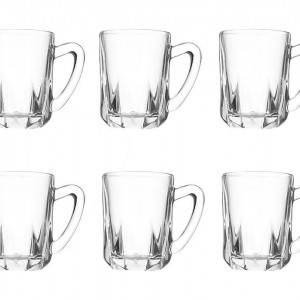 استکان دسته دار محمود قطاری برند کاوه بسته بندی 6 عددی