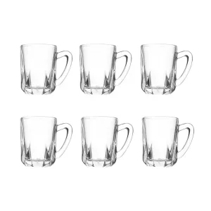 استکان دسته دار محمود قطاری برند کاوه بسته بندی 6 عددی