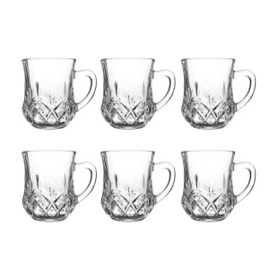 استکان دسته دار نوری تازه مدل لیونا بسته 6 عددی