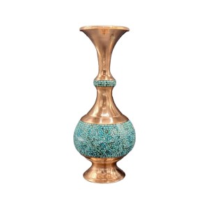 گلدان شلغمی فیروزه کوبی