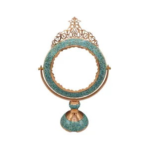 آینه گرد تاجدار فیروزه کوبی