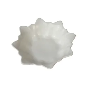 ظرف میوه خوری سرامیکی سفید مدل آفتابگردان