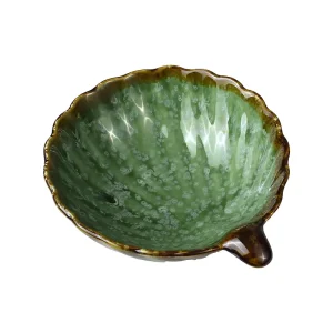 آجیل خوری سرامیکی طرح ماربل سبز